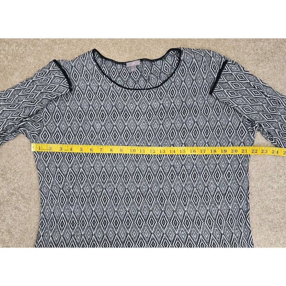 J. Jill Womens Size Medium Lightweight Diamond Tunic Sweater Long Sleeve Stretch - Picture 5 of 6
